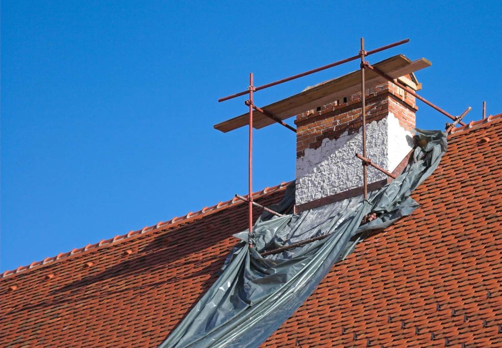 Chimney rebuild work in Bristol