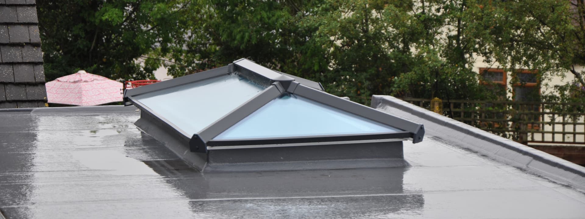 Flat rooflight installation on a Bristol extension